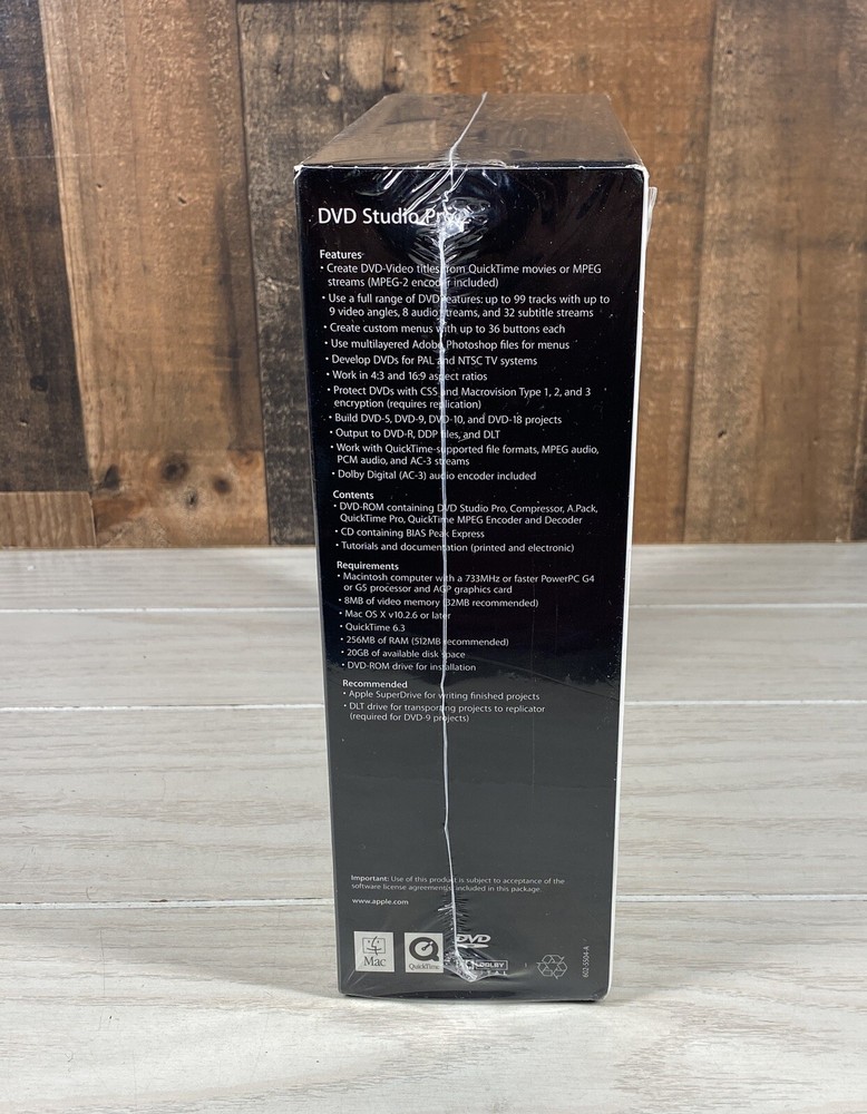 DVD Studio Pro 2 Academic Single User Version Apple Mac NEW SEALED (2003)