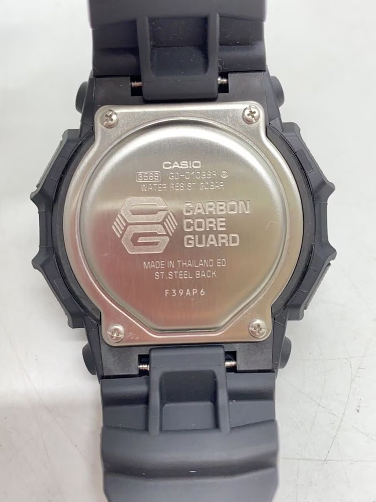 CASIO Quartz Watch Digital Rubber RED BLK GD 010BBR