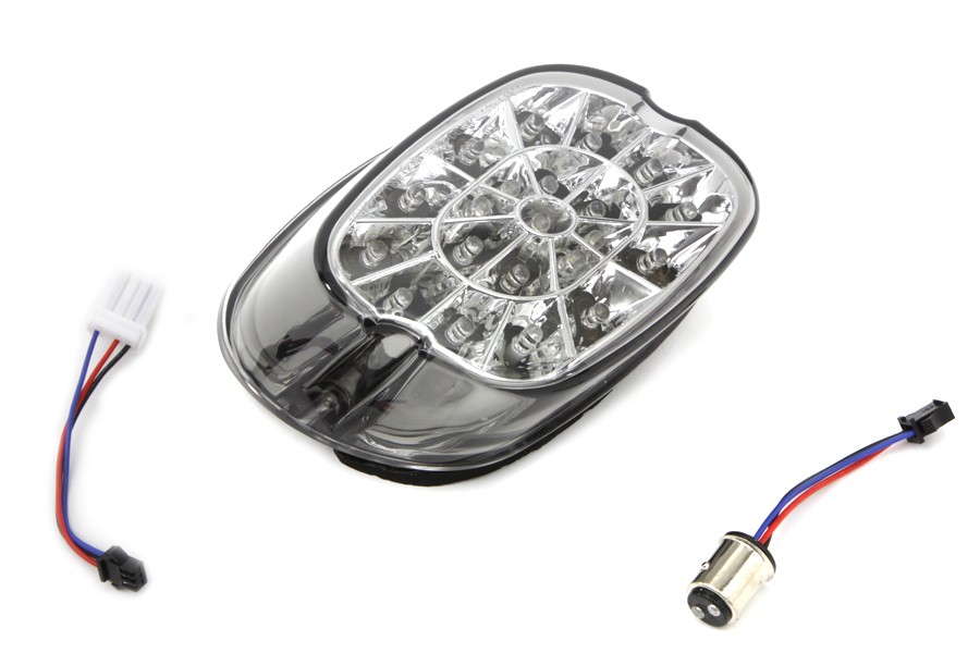 Lay Down Tail Lamp Assembly Smoked LED for Harley-Davidson