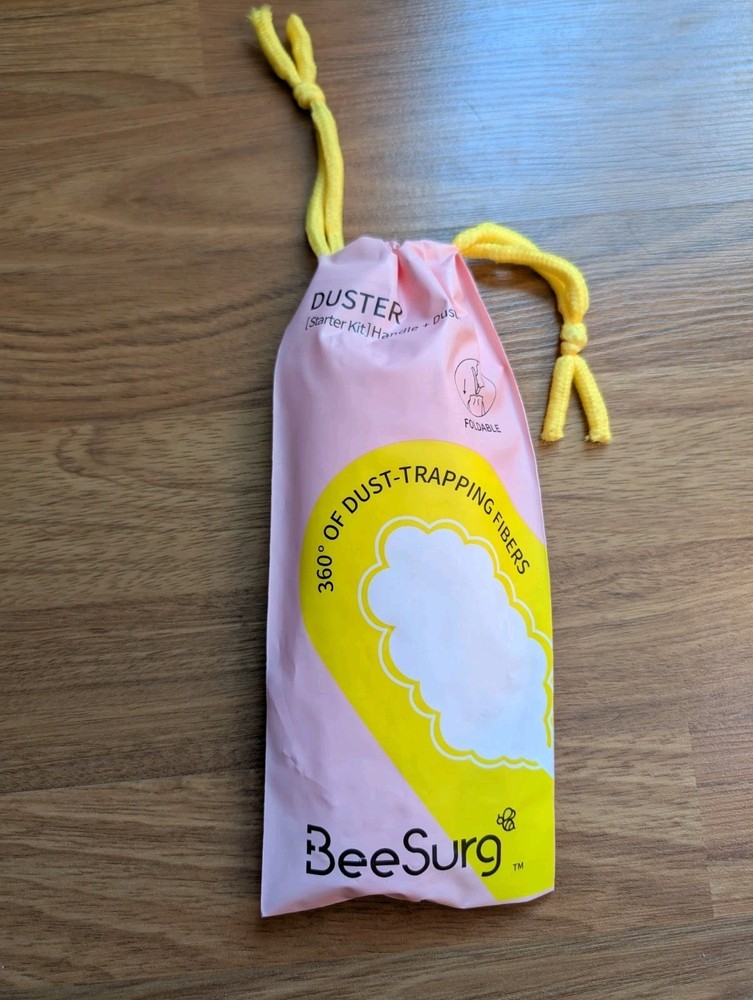 BeeSurg Pink Duster Refills Starter Kit Extended Handle 6 Pcs Dust Replacements