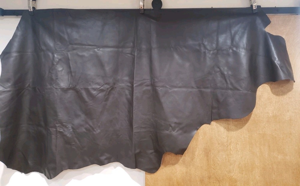 Dark Brown Thick Leather Hide 43" x 76"
