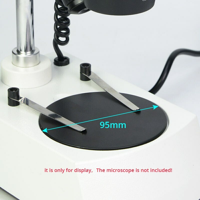 Stereo Microscope Bottom Plastic Round Stage Plate Black White Working Board