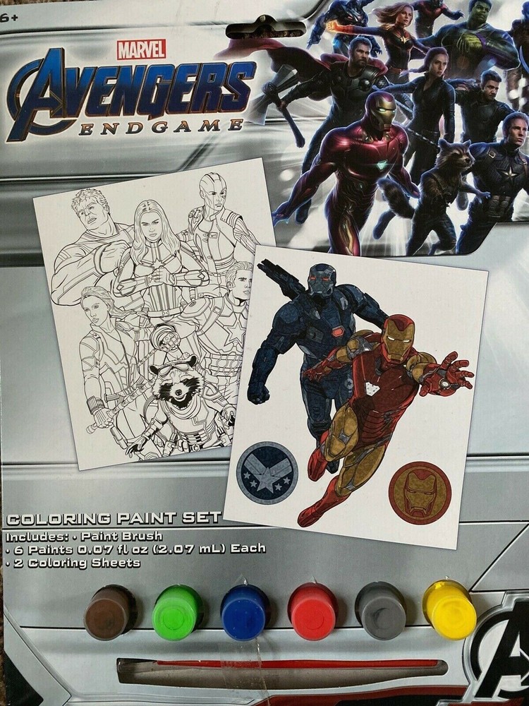 New Avengers Endgame Coloring Paint Set Marvel