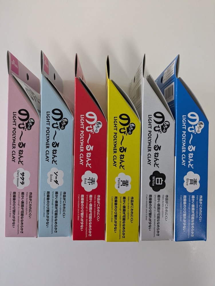 [6 Color Set] Daiso Japan Light Polymer Clay