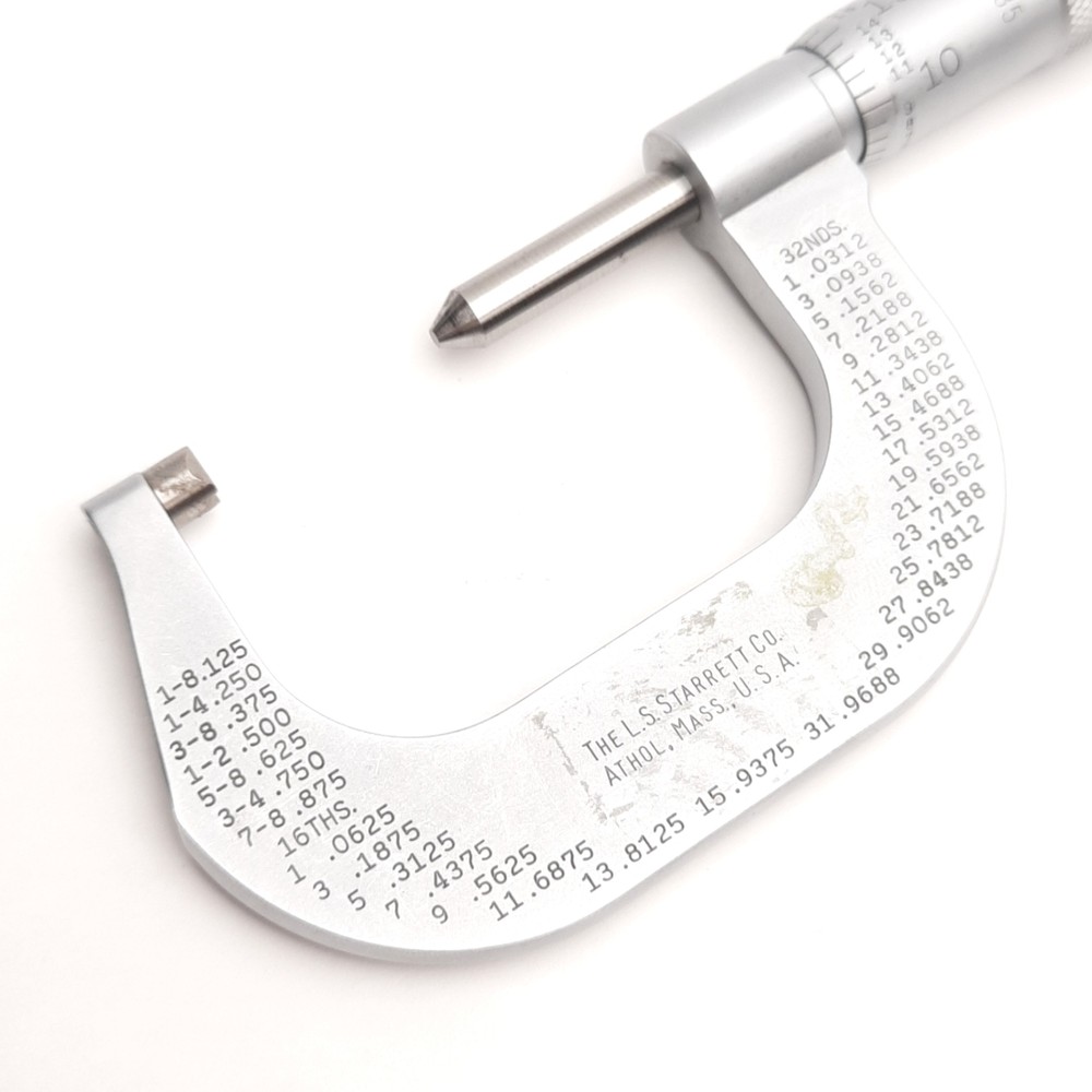 Starrett 585 Screw Thread Micrometer, 25-50mm Range, 3-4mm Thread Per mm