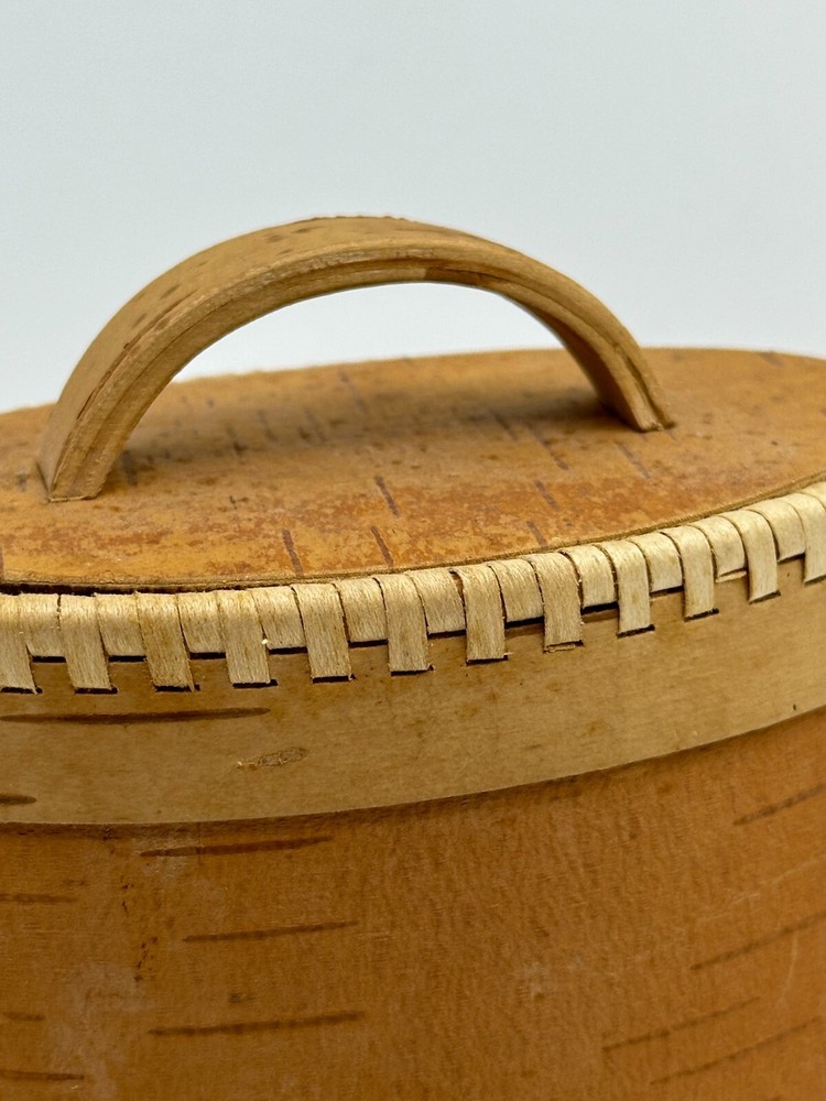 Handmade Bark Veneer Box with Lid