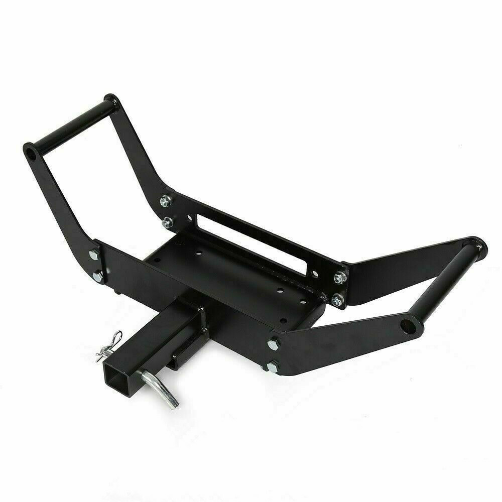 Winch Mounting Plate Bracket Foldable Cradle For Towing Trailer Off-Road