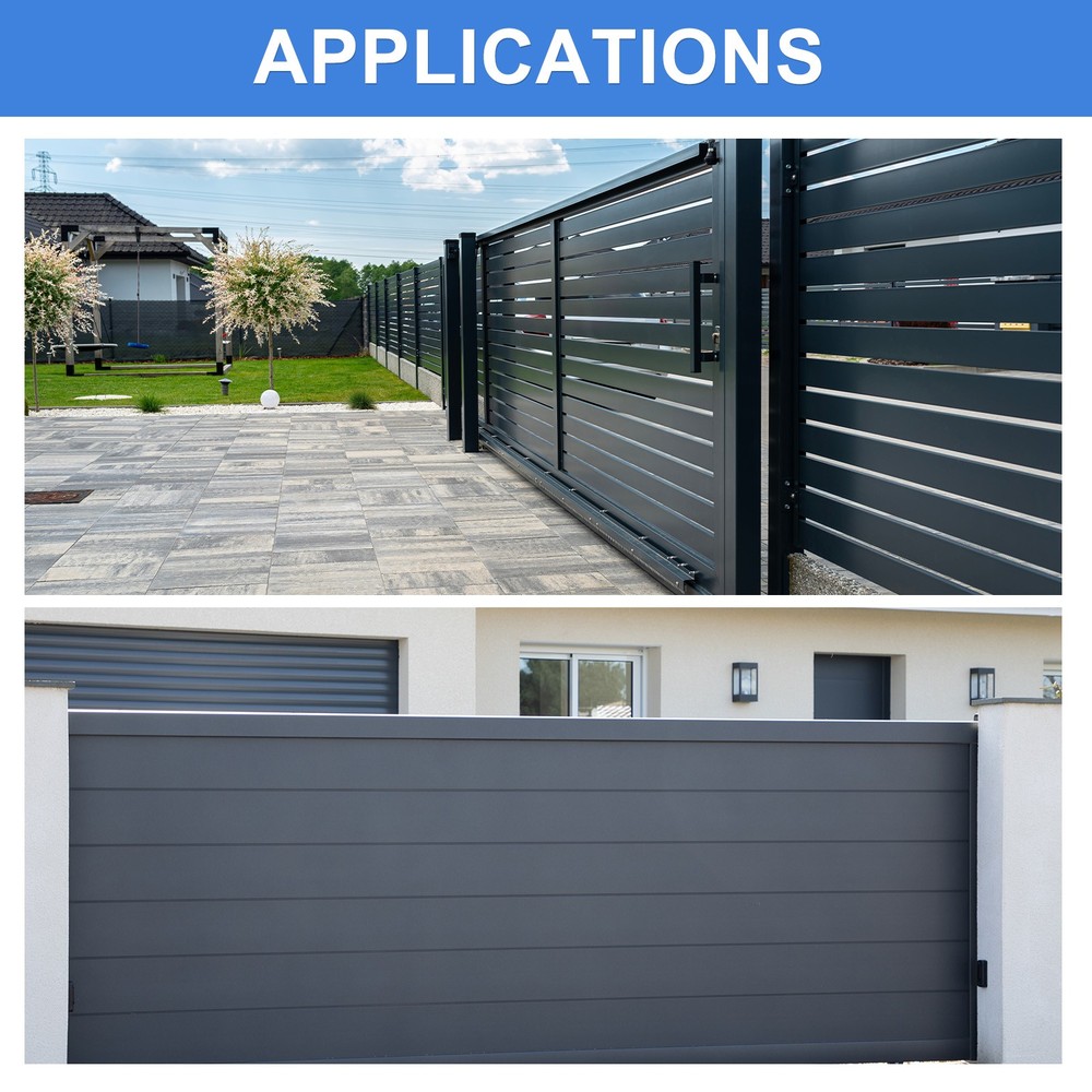 1Set Slide Gate Guide Roller, 5" Nylon Gate Support Rollers with Bracket, White