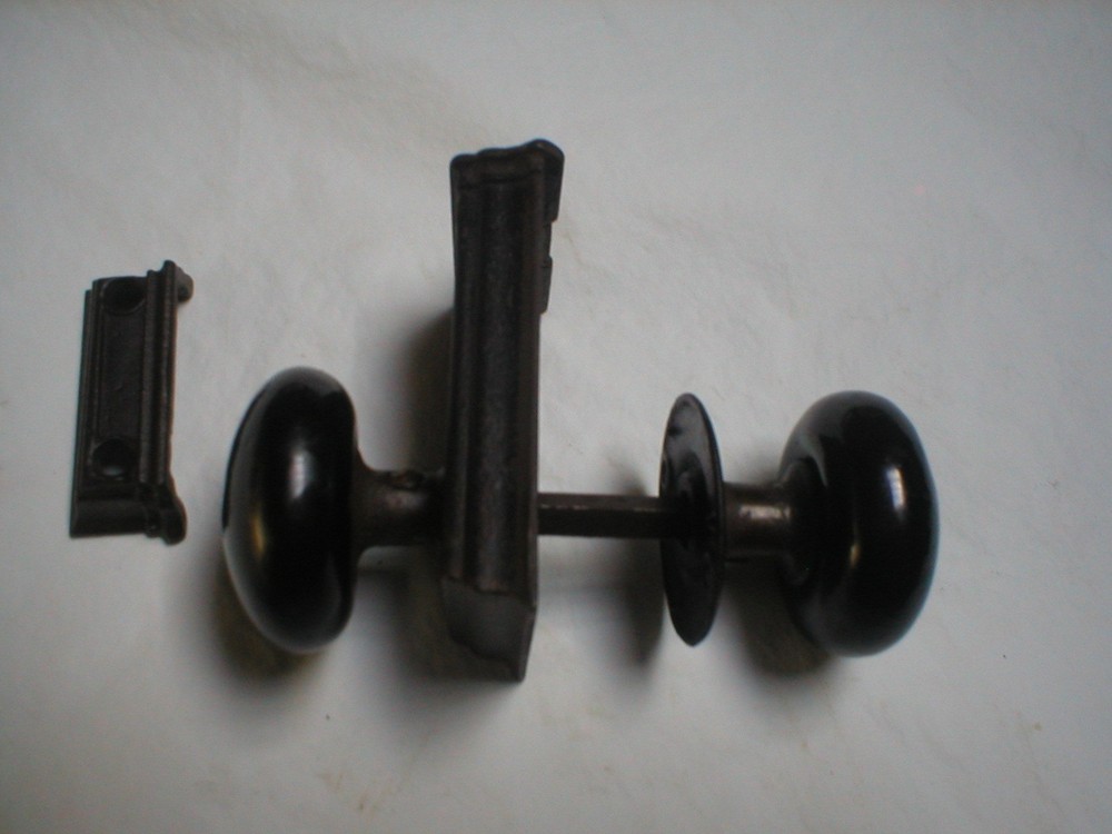 Antique Surface Mount Door Hardware with Porcelain Knobs