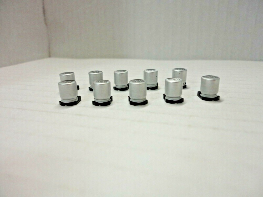 10 Pcs Pack Lot Set uF SMD Aluminum Electrolytic Solid Capacitor Surface Mounted