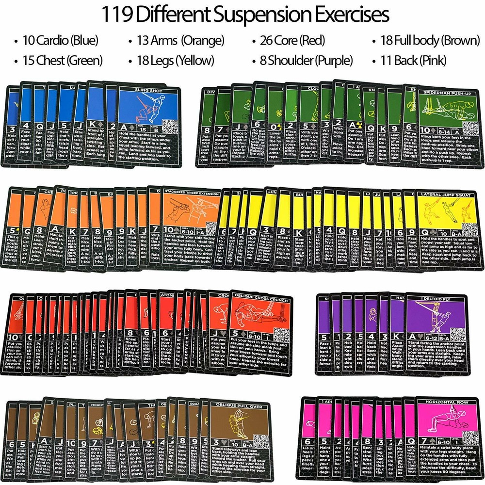 STACK 52 Suspension TRI Exercise Workout Card Game Home Fitness Training Program