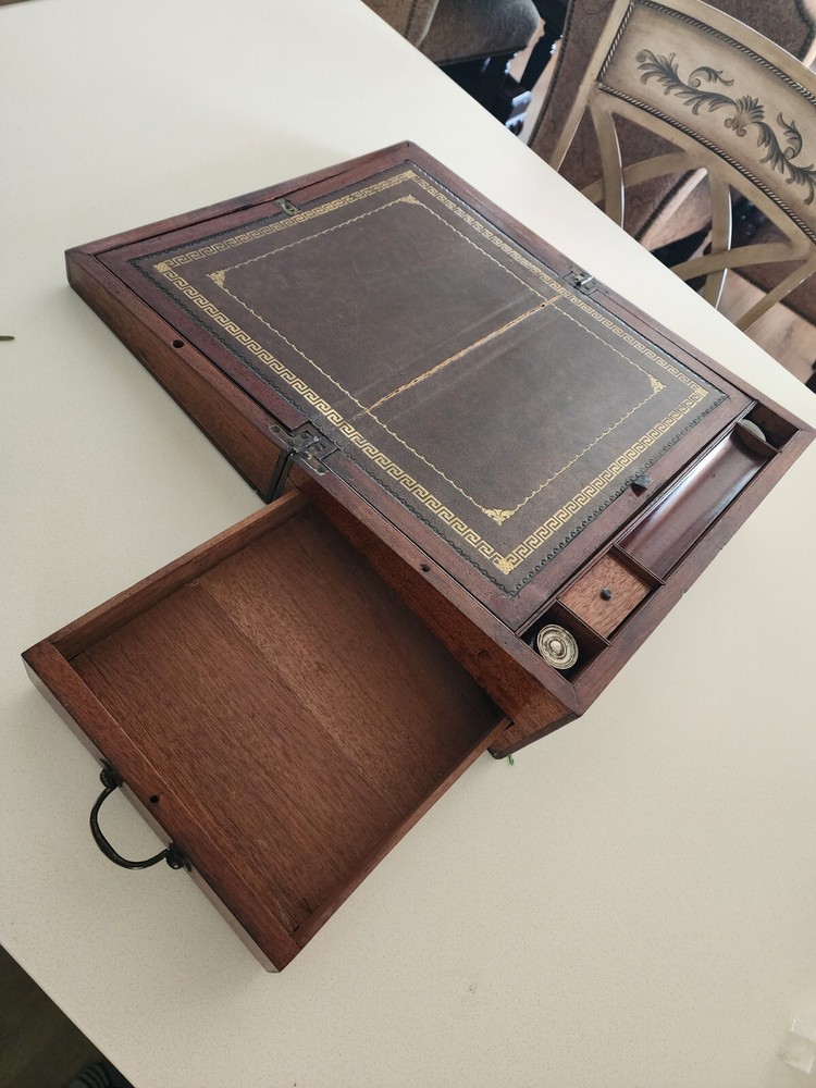 Antique pre-Civil War mahogany writing desk