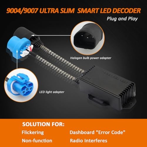 Canbus Decoder Kits Compatibility Anti Flickering Resistor Warning HB1 9004