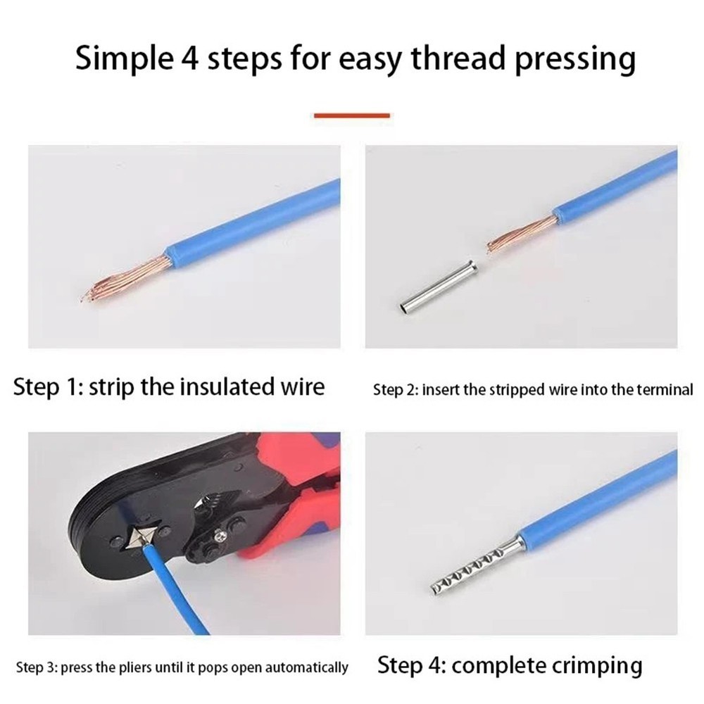 Copper Wire Ferrule Kit for Easy Connections Includes 700 Terminals Sizes