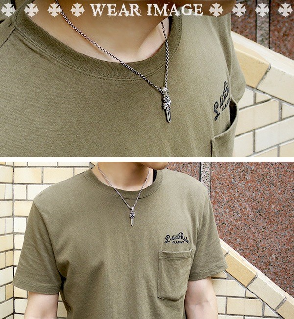 DEAL DESIGN Solid Dagger Pendant Top (No Chain) Sterling Silver 925