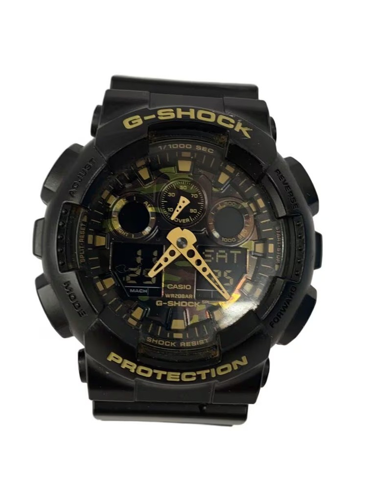 CASIO Quartz Watch G SHOCK Digital Analog Rubber BLK BLK