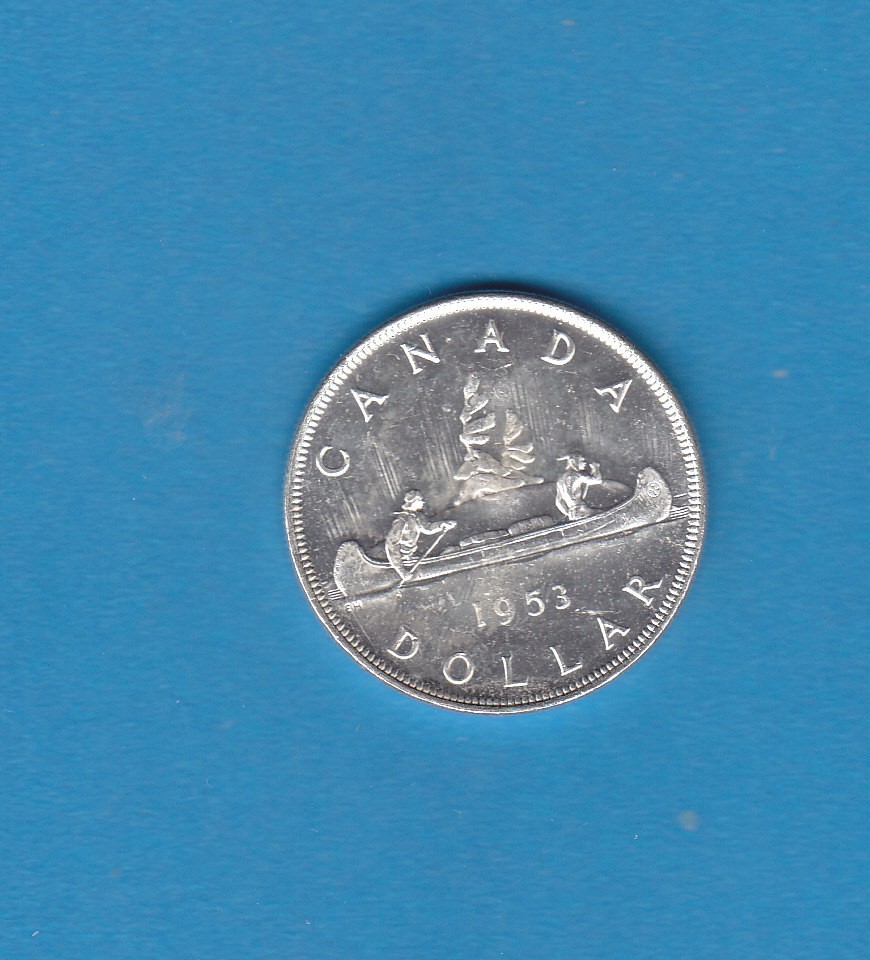 1953 Canada Dollar Uncirculated Silver Coin