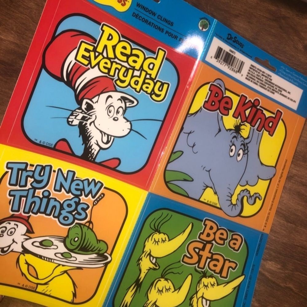 Dr Seuss window clings