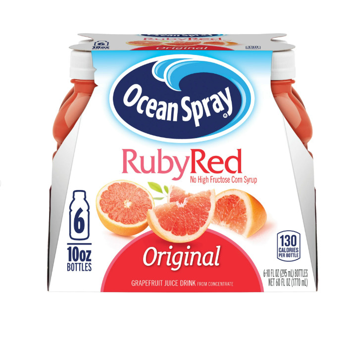 Ocean Spray® Ruby Red Grapefruit Juice Drinks, 10 fl oz Bottles, 6 Count