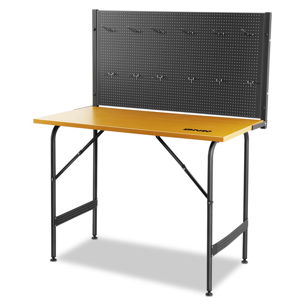 330 LBs 46'' Flexible Pegboard With Hooks Work Table Bench for Hanging Gadgets