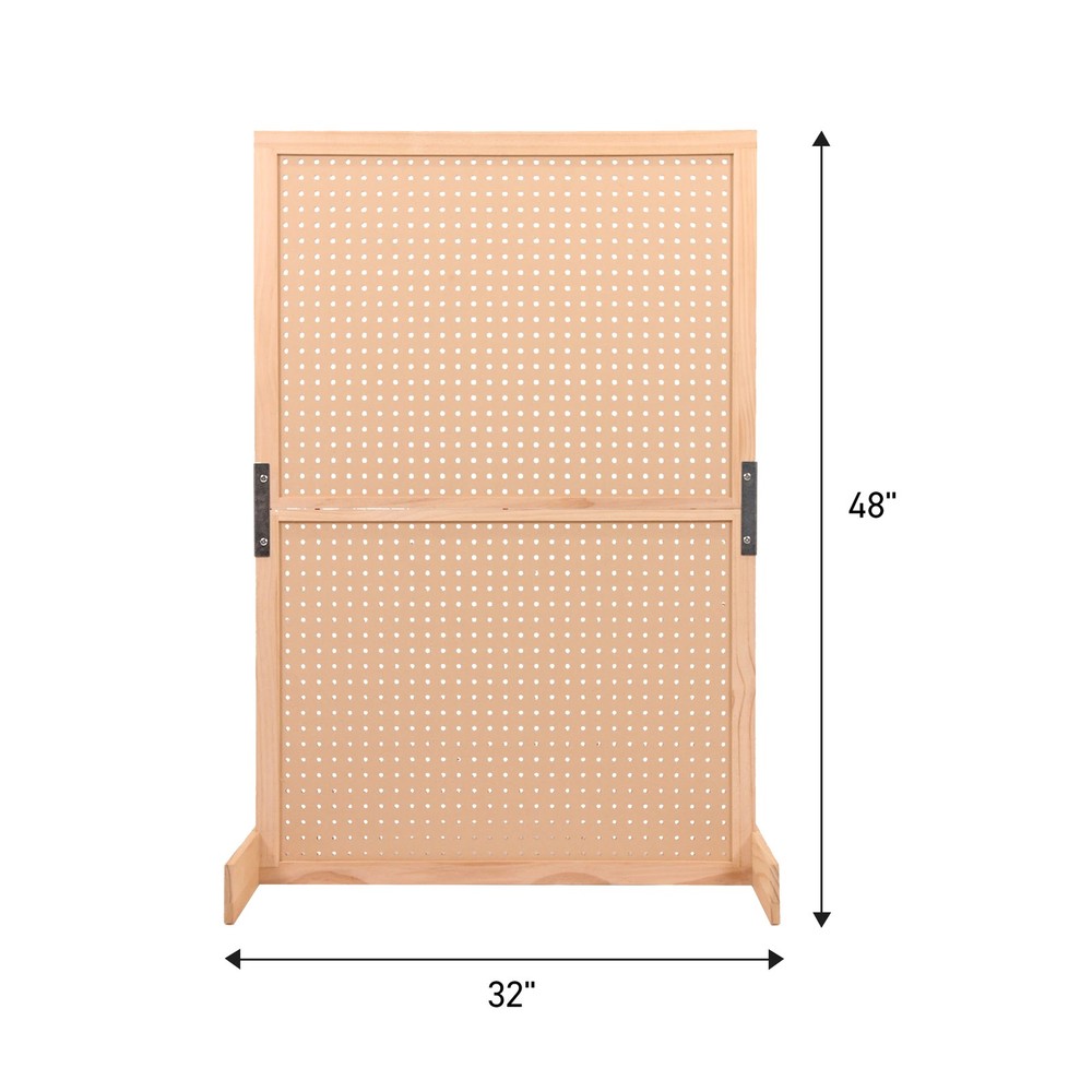 Standing Pegboard Organizer Display Screen - 32" W x 48"H