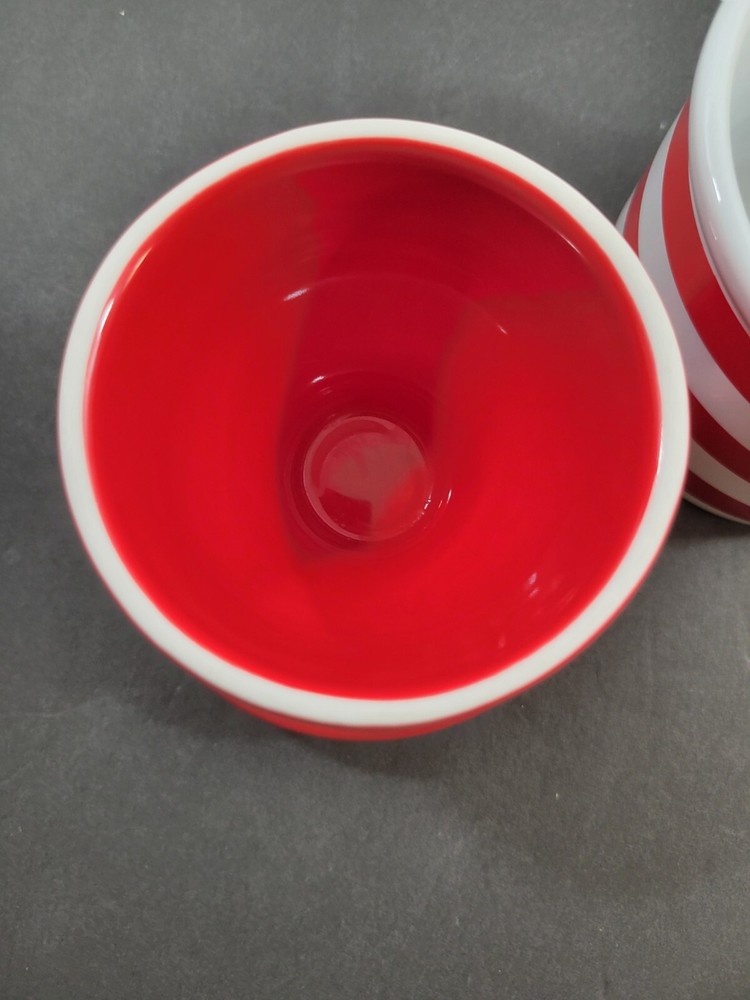 Nautical Red Striped Butter Bell Crock