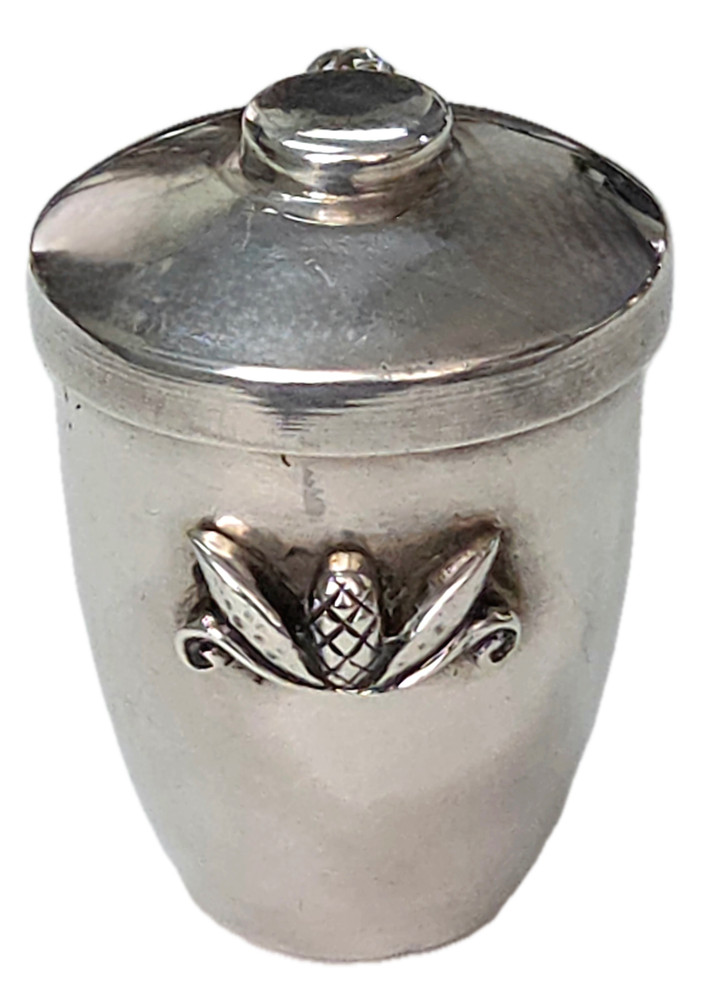 Georg Jensen Sterling Silver Acorn Pill Box