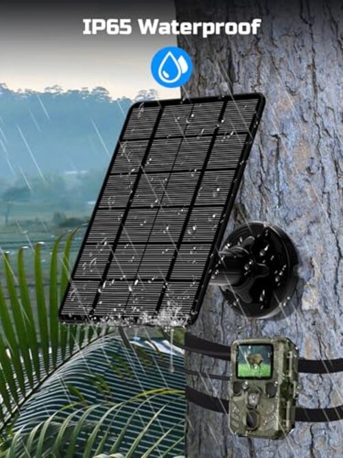 Trail Camera Solar Panel, High Solar Conversion Rate for Trail Camera -