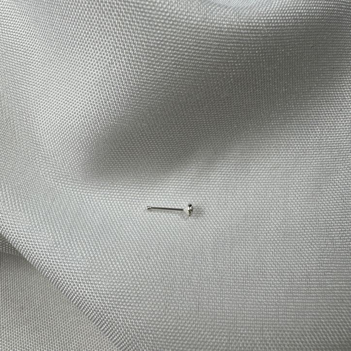 Sterling Silver CZ Nose Stud Ball End