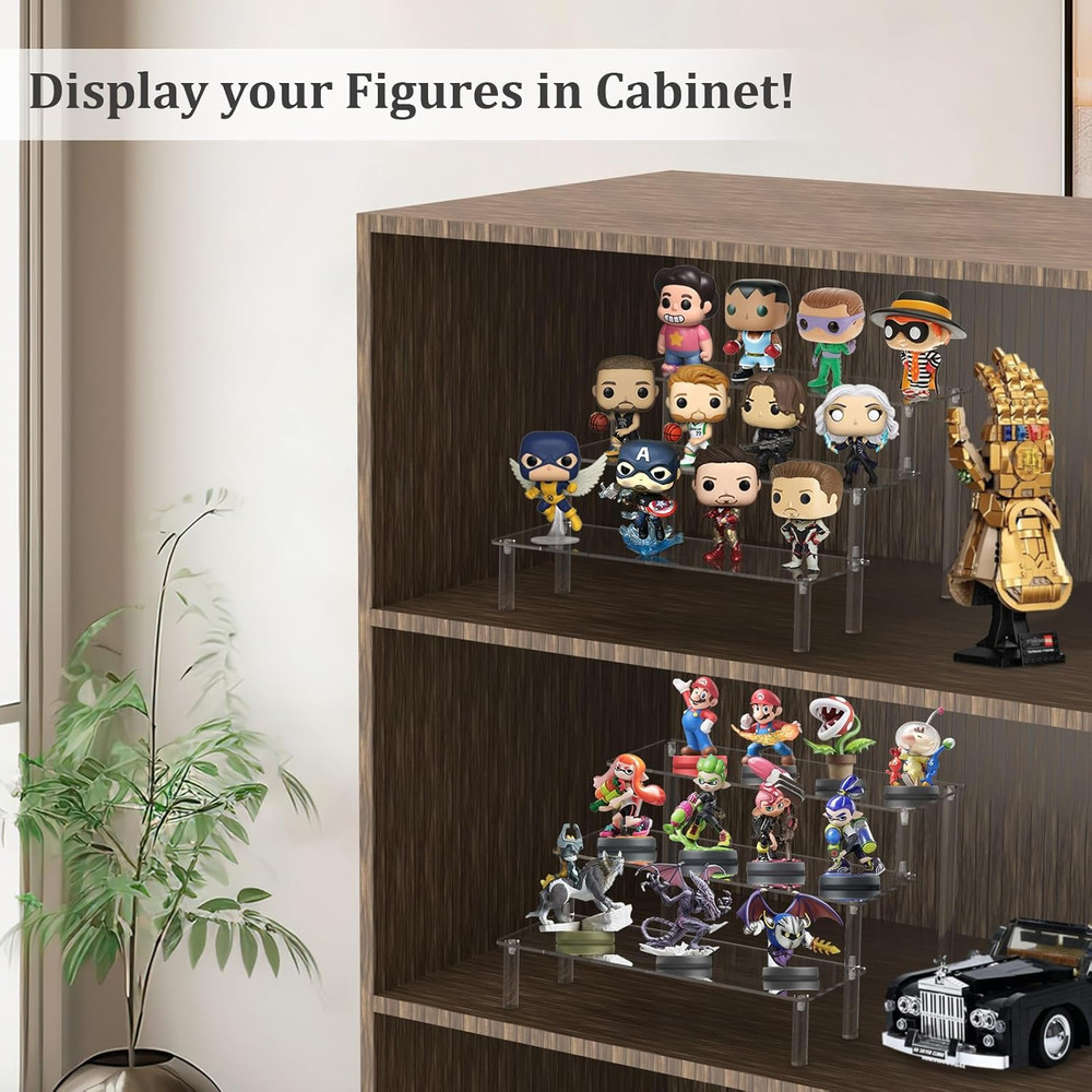 Acrylic Riser,Clear Display Risers Stand Perfume Organizer Cologne Acrylic Shelv