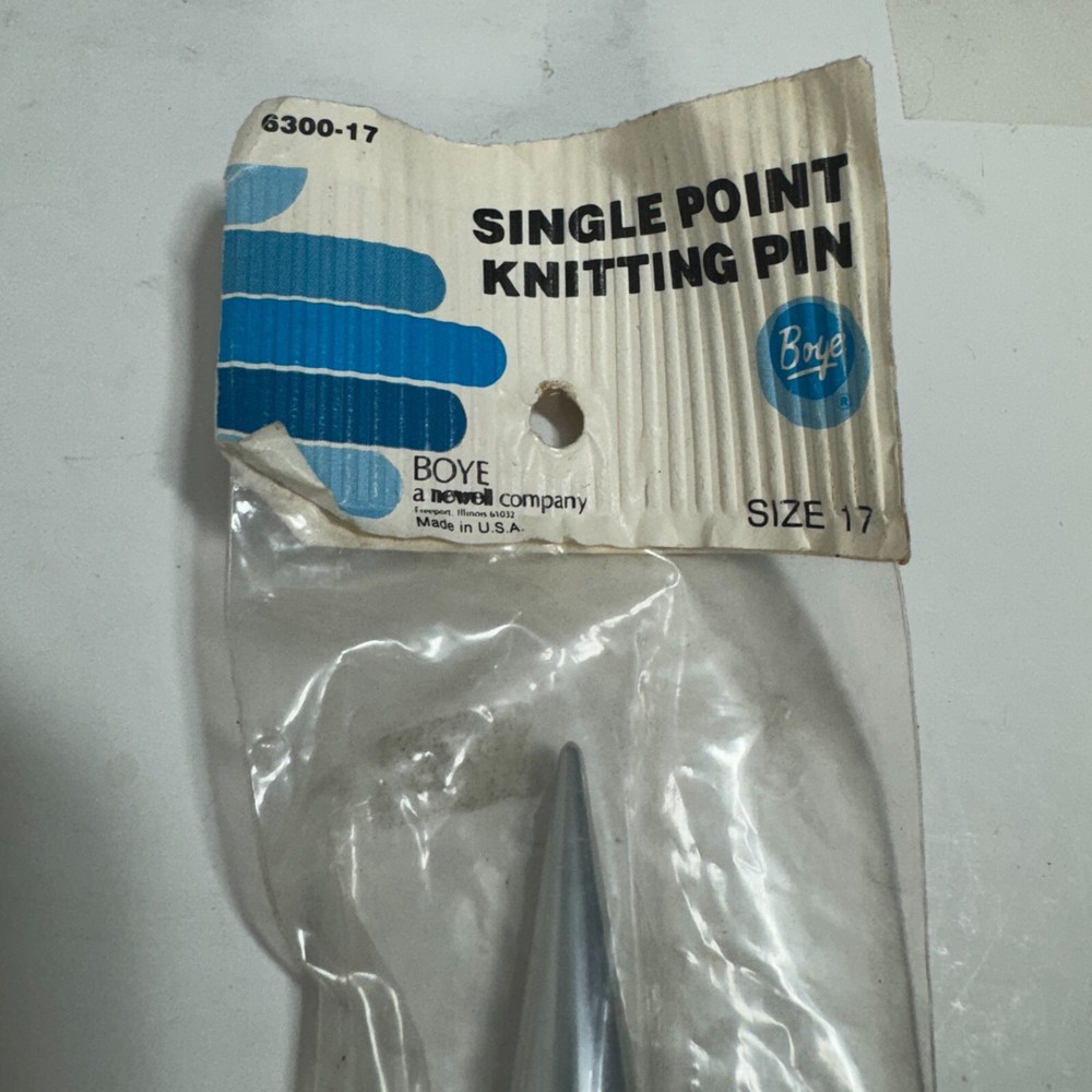 Single Point Aluminum Knitting Needles 14" Size 17 Silver