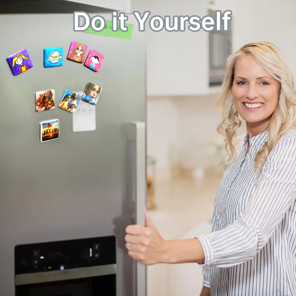 Square Magnetic Fridge Magnet Button Maker 2''Refrigerator Magnet Making Machine