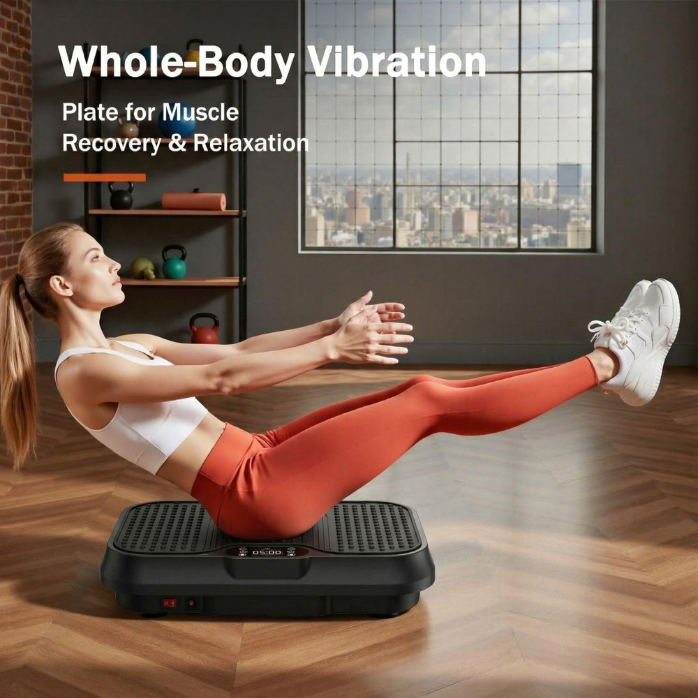 Vibration Plate Exercise Machine, Compact Small Vibration Plate for Lymphatic Dr