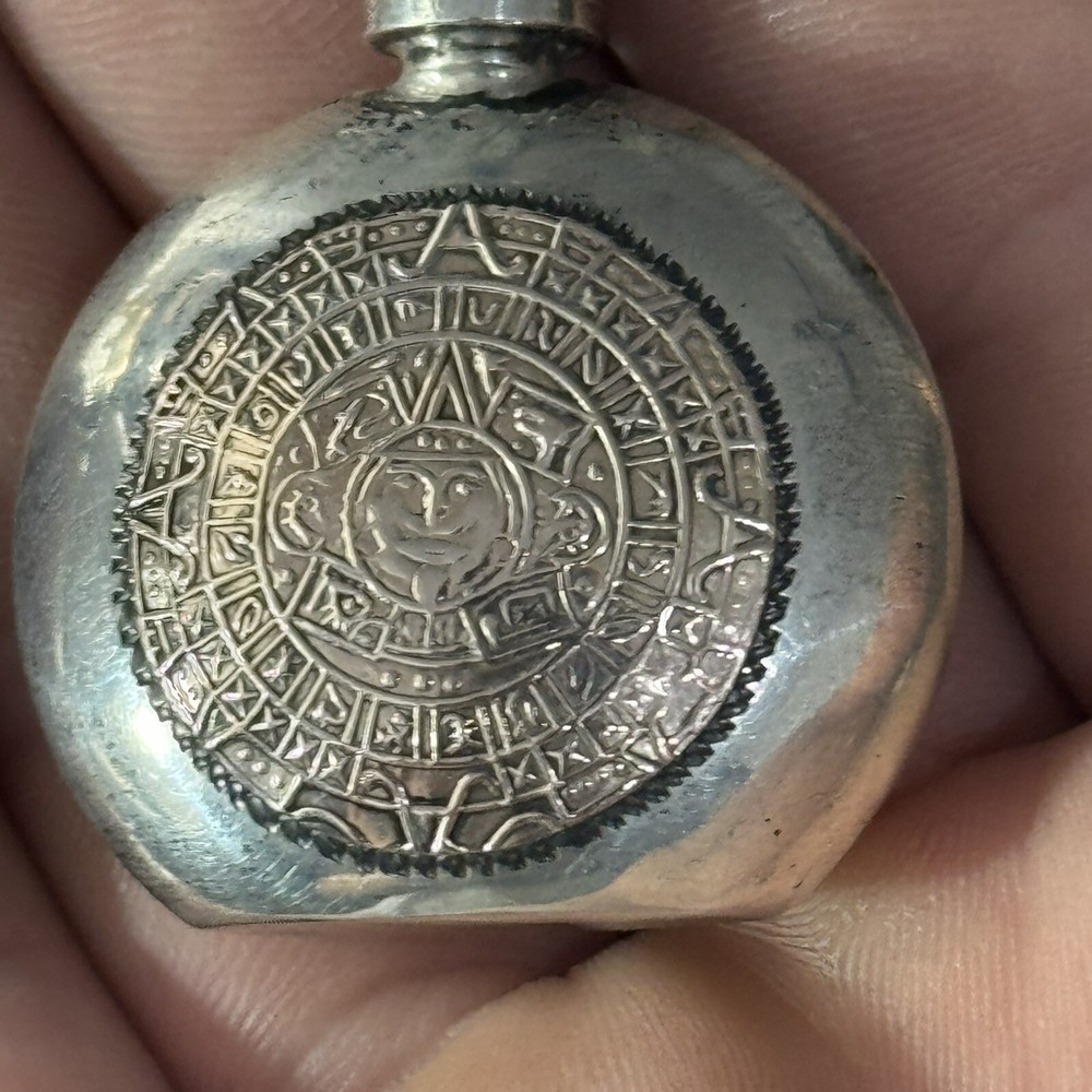 Vintage Ormex Sterling Perfume Bottle/Flask, Mexican designed ‘40-50s
