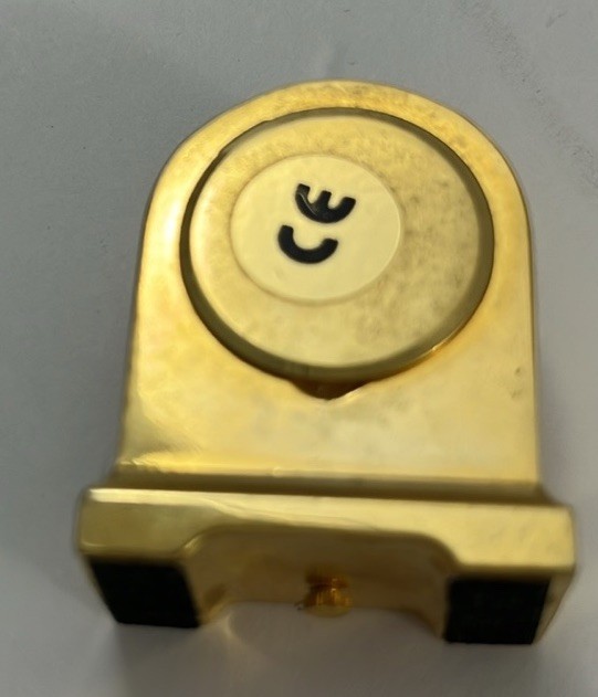 Vintage Miniature Clock Solid Brass Desk Clock Non Working