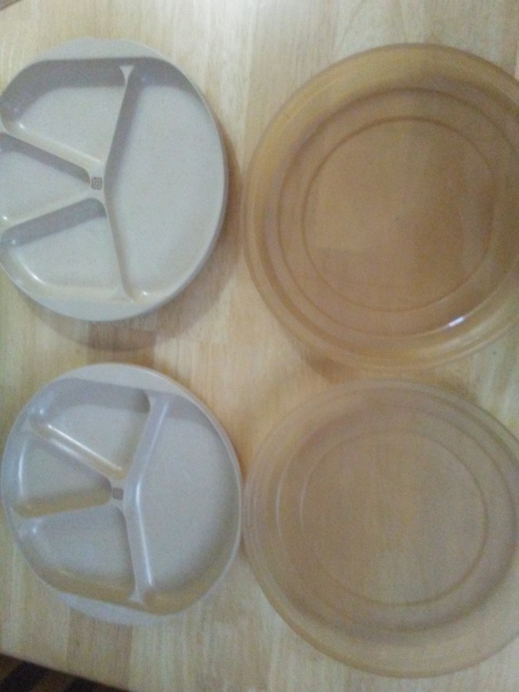 Littonware Microwave Divided Plates with Lids