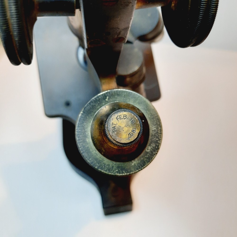 ANTIQUE BRASS BAUSCH & LOMB Optical Co MICROSCOPE 1897