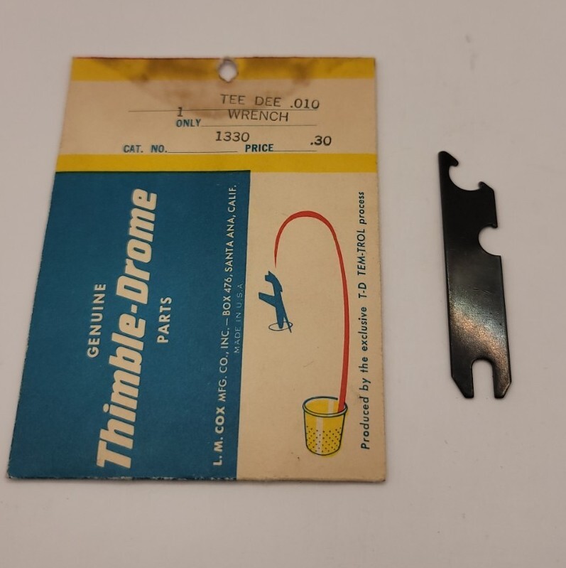 Cox Engine Wrench for Tee Dee .010 Thimble Drome Engine 1330