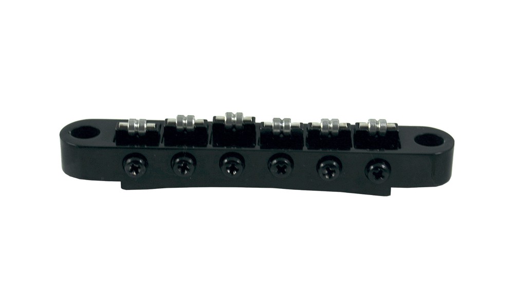 Guitar Bridge Roller Post Style 6 String Black 52mm spread Bitterroot 080636BK