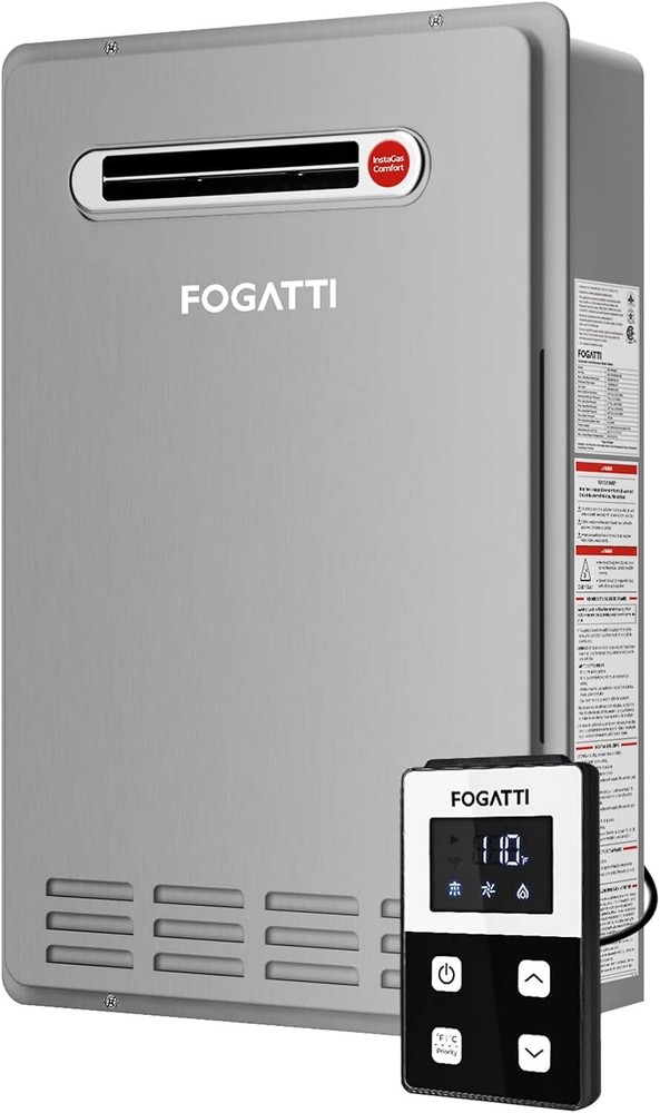 FOGATTI Natural Gas Tankless Water Heater Outdoor Installation 8.1 GPM -USED