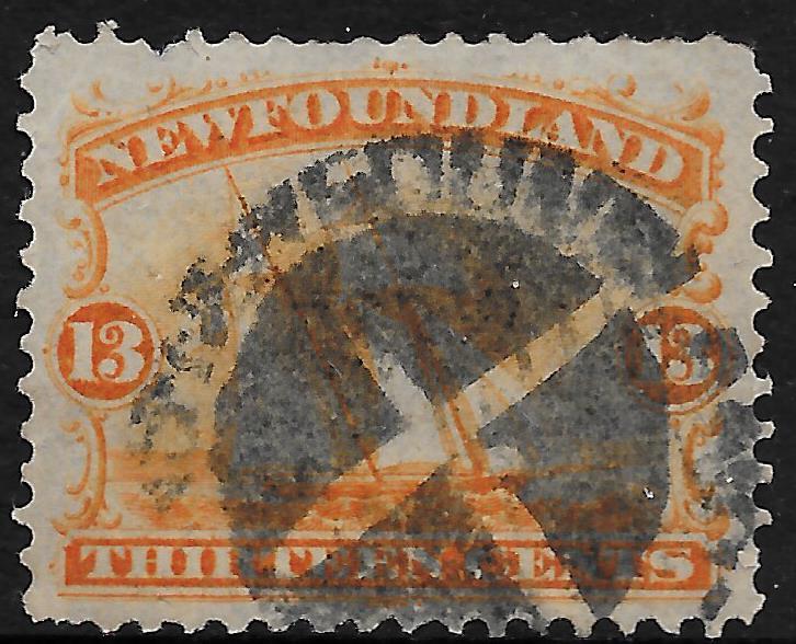 Newfoundland stamps 1865 SG 29 CANC VF