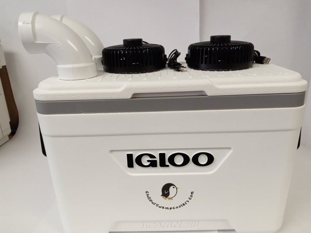 Swamp Cooler Portable Air Conditioner 25 qt Two 3 Speed USB Fans For More Power