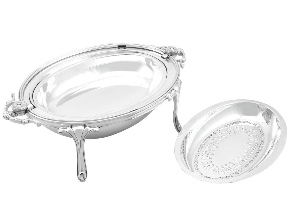 Sterling Silver Breakfast / Warming Dish Antique George V