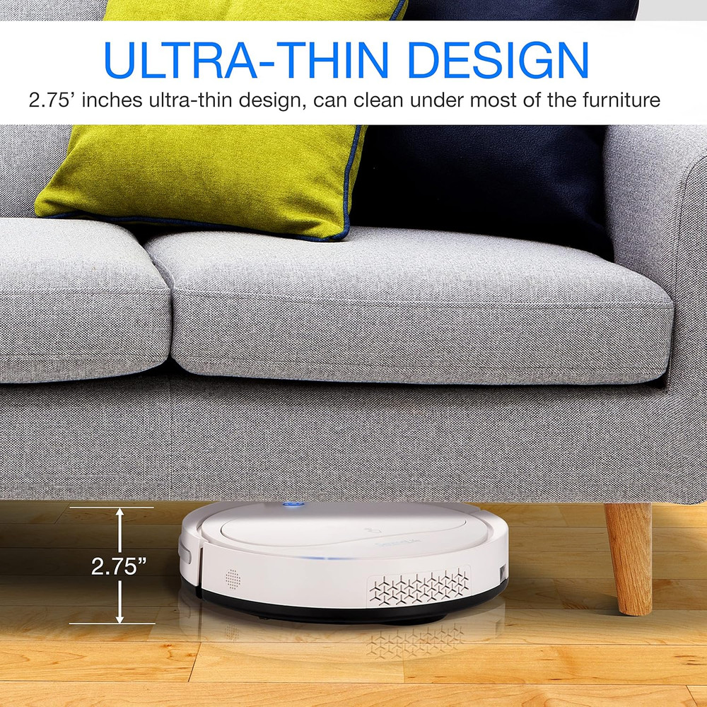 Robot Vacuum Cleaner with Remote Control, Smart Robotic Machine Automatic Floor