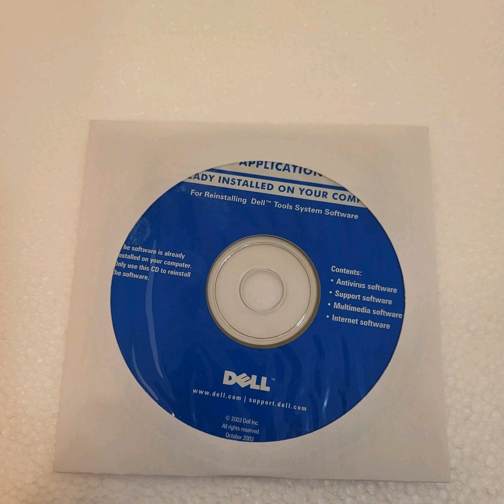 DELL APPLICATION For Reinstalling Dell Tools System Software