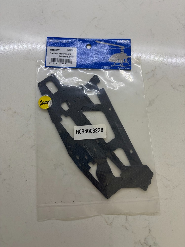 ALIGN #H45086T CARBON FIBER MAIN FRAME /1.2MM