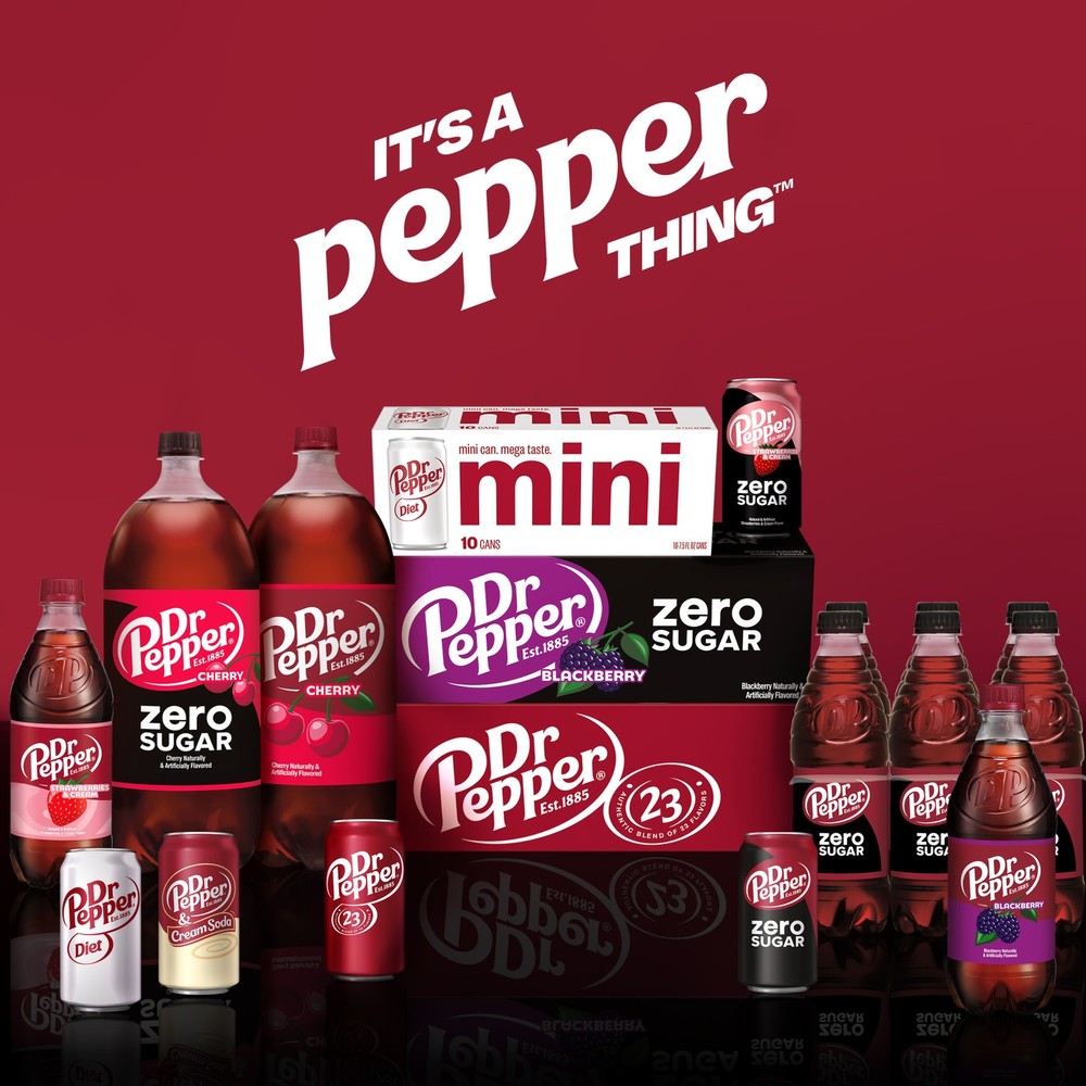 8 Pack Dr Pepper Soda Bottles 12 oz