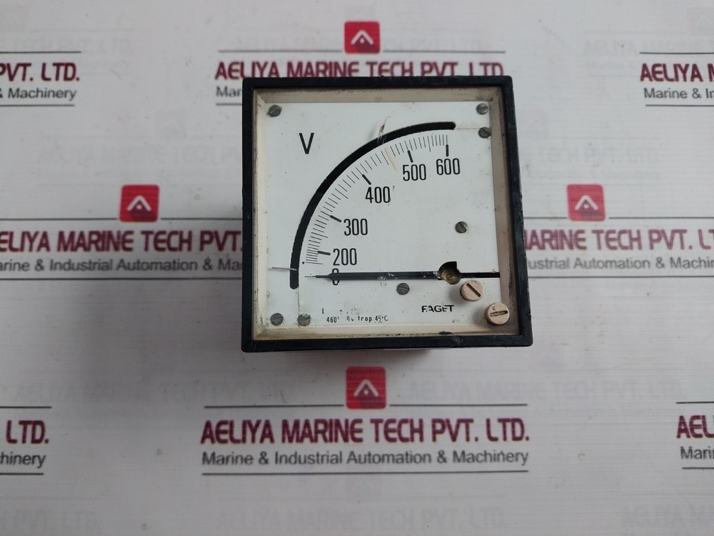 FAGET Voltmeter 0-600V 45C