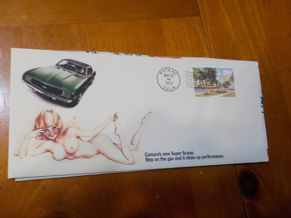 1969 CAMARO SUPER SCOOP FIRST DAY ENVELOPE