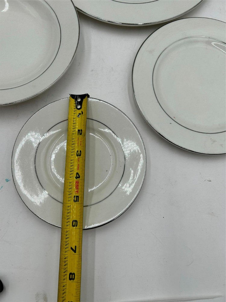 TABLETOPS LIFESTYLES DOUBLE PLATINUM BAND --- 4 PC PLACE SETTING **MULTIPLES**